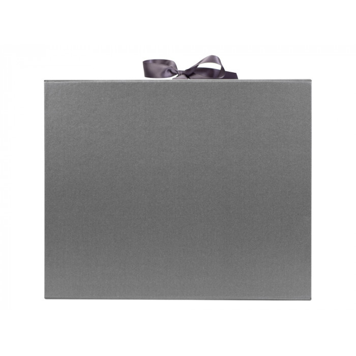 Коробка разборная на магнитах с лентами, графит (P)