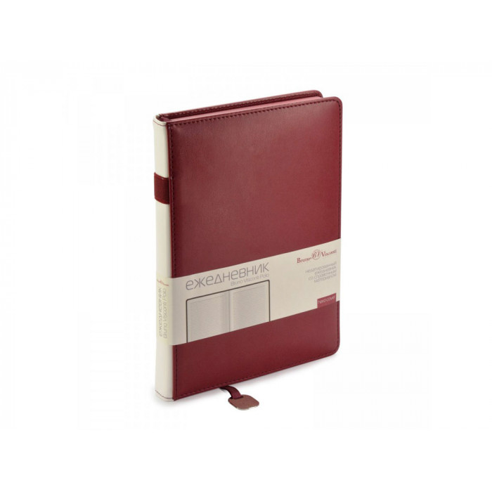 Ежедневник А5 недатированный Polo, бордовый