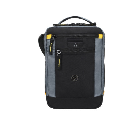 Сумка-планшет TORBER, черный/серый, полиэстер/добби, 22х10х29 см