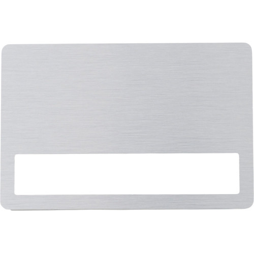 Бейдж металл+ загибушка прозрачная, 90х60мм, серебристый