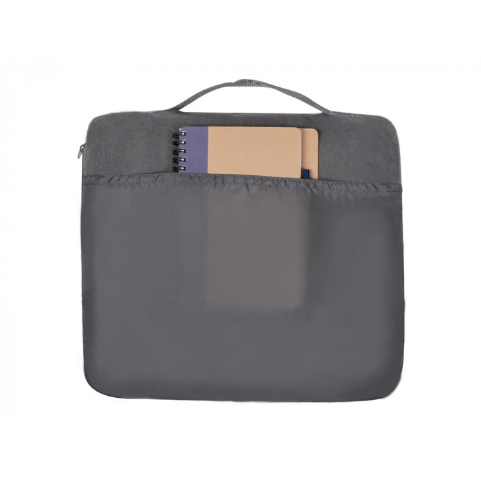 Плед для путешествий Flight в чехле с ручкой и карманом, серый