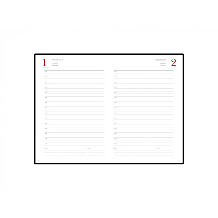 Ежедневник А5 полудатированный Boss, зеленый