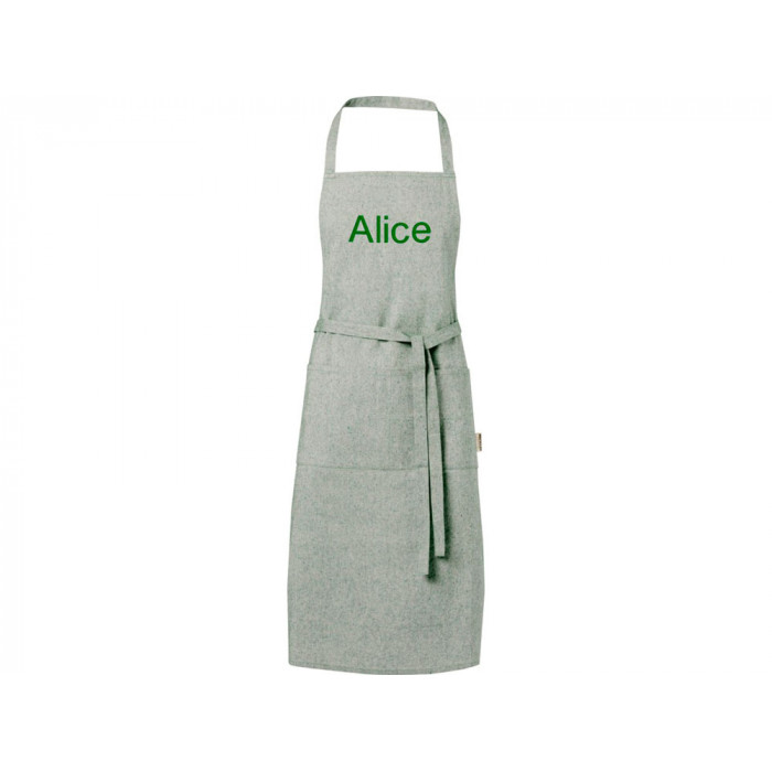 Pheebs 200 g/m2 recycled cotton apron, зеленый яркий