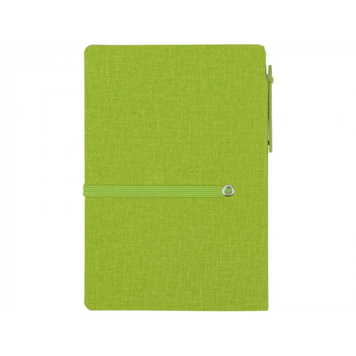 Блокнот А6 Write and stick с ручкой и набором стикеров, зеленое яблоко