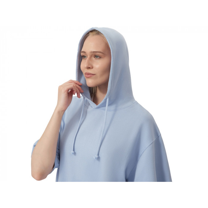 Худи оверсайз с коротким рукавом Warsaw унисекс, небесно-голубой