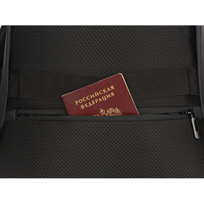 Рюкзак Glam для ноутбука 15'' из мягкой экокожи, черный