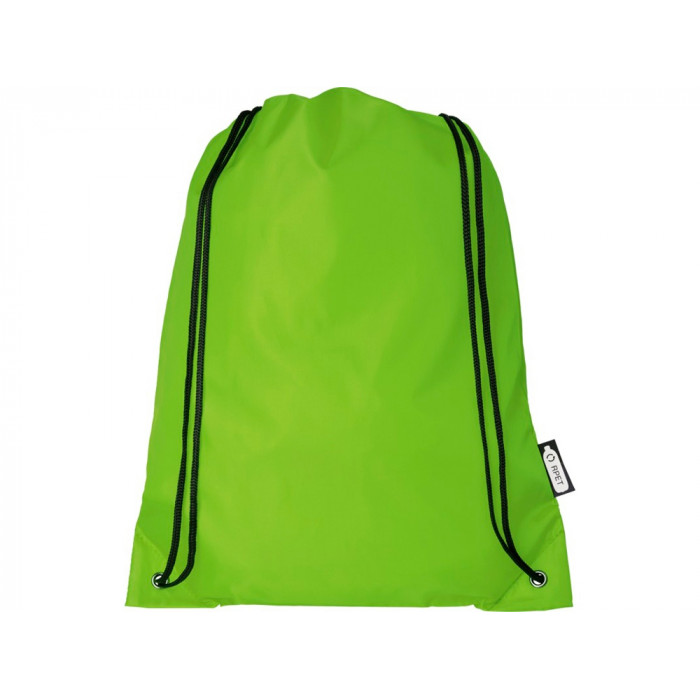 Рюкзак со шнурком Oriole из переработанного ПЭТ, лайм