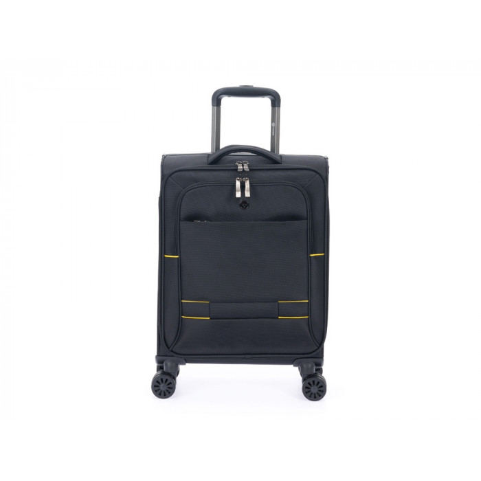 Чемодан TORBER Brosno, чёрный, нейлон 600D, 36,5 х 14 х 54 см, 32 л