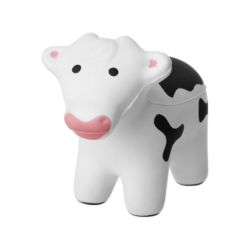 Антистресс Attis в форме коровы, белый/черный