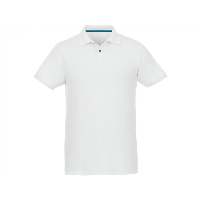 Мужское поло Beryl из переработанных органических материалов с коротким рукавом, белый