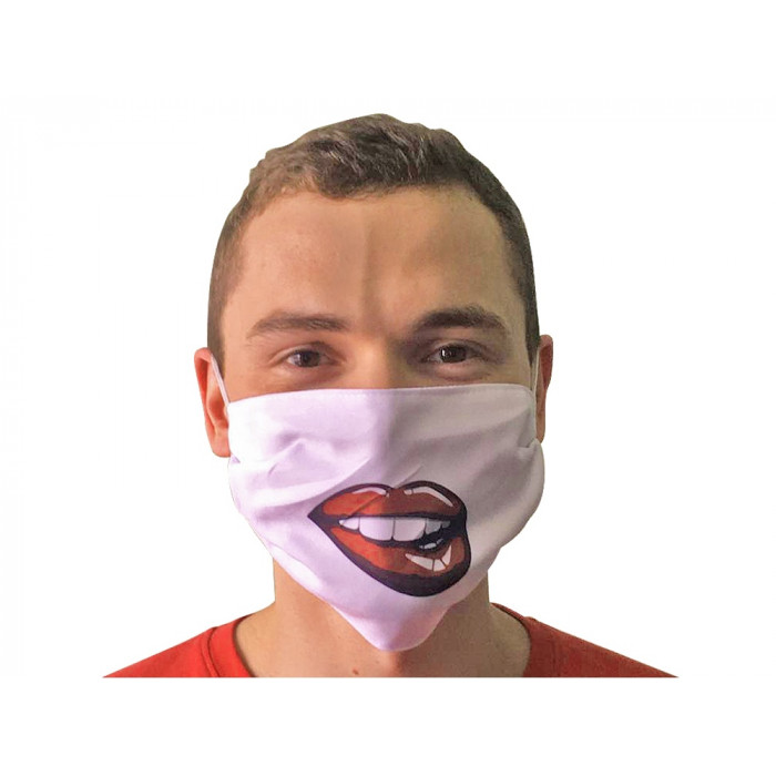 Маска для лица многоразовая для сублимации, размер M-L, белый