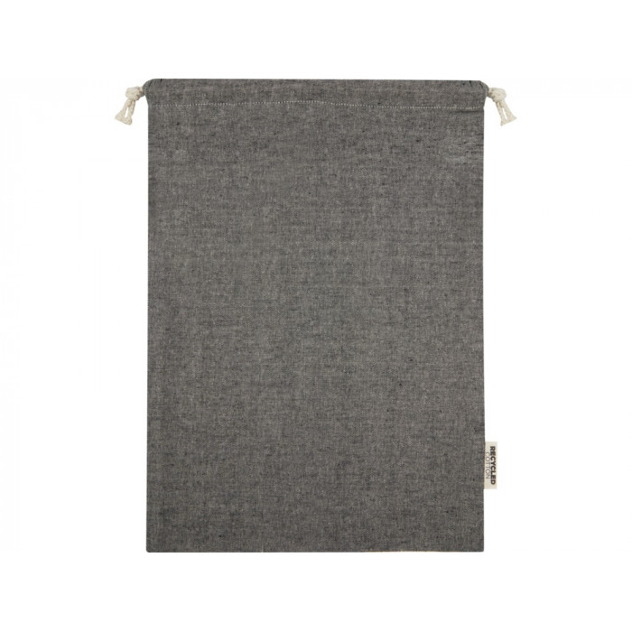 Большая подарочная сумка Pheebs объемом 4 л из хлопка плотностью 150 г/м2, черный