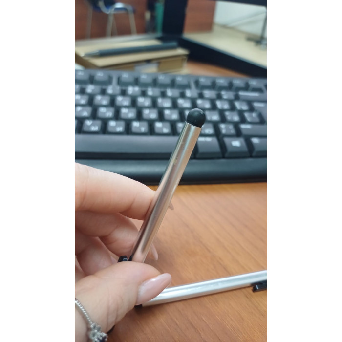 Стилус металлический Touch Smart Phone Tablet PC Universal, серебристый (Р)