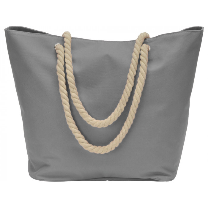 Сумка Seaside для шопинга и пляжа с широким дном, серый
