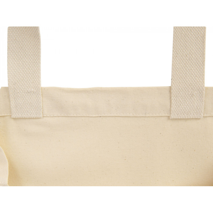 Сумка Donny из хлопка с донной складкой и парусиновыми ручками, натуральный (Р)