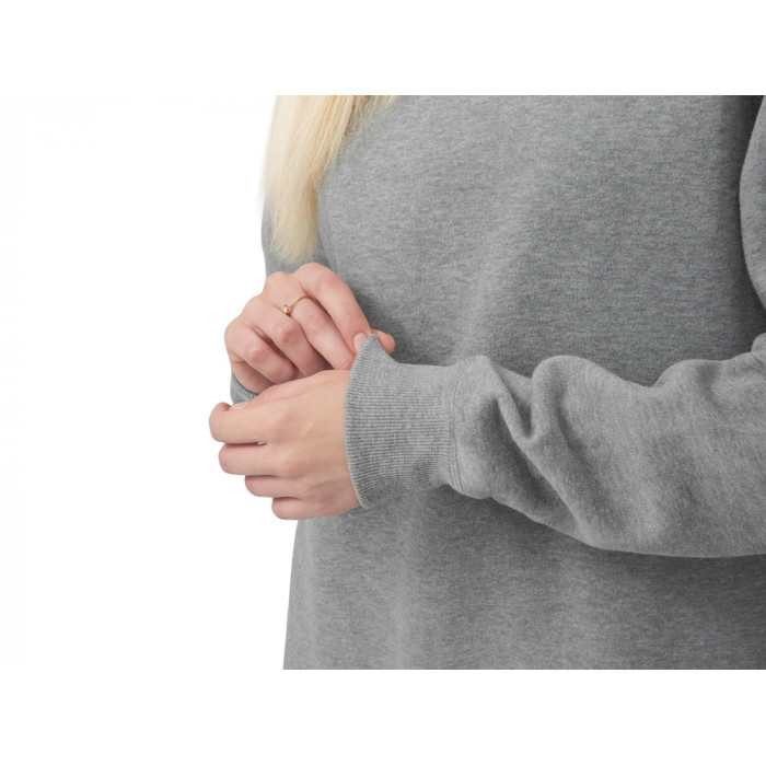 Свитшот оверсайз Lisbon унисекс, серый меланж