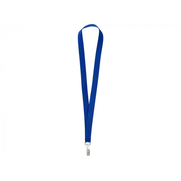 Ланъярд из RPET с клипом, синий