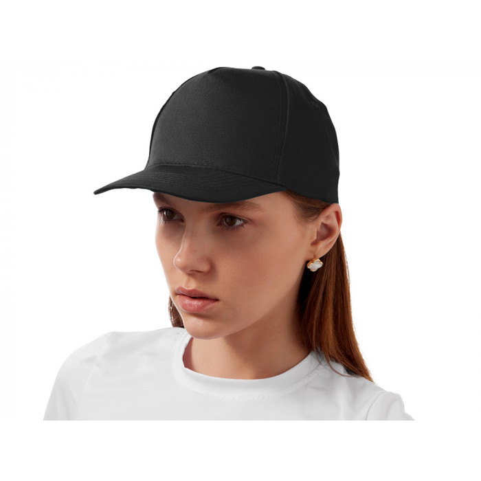 Бейсболка Poly 5-ти панельная 120 гр, черный