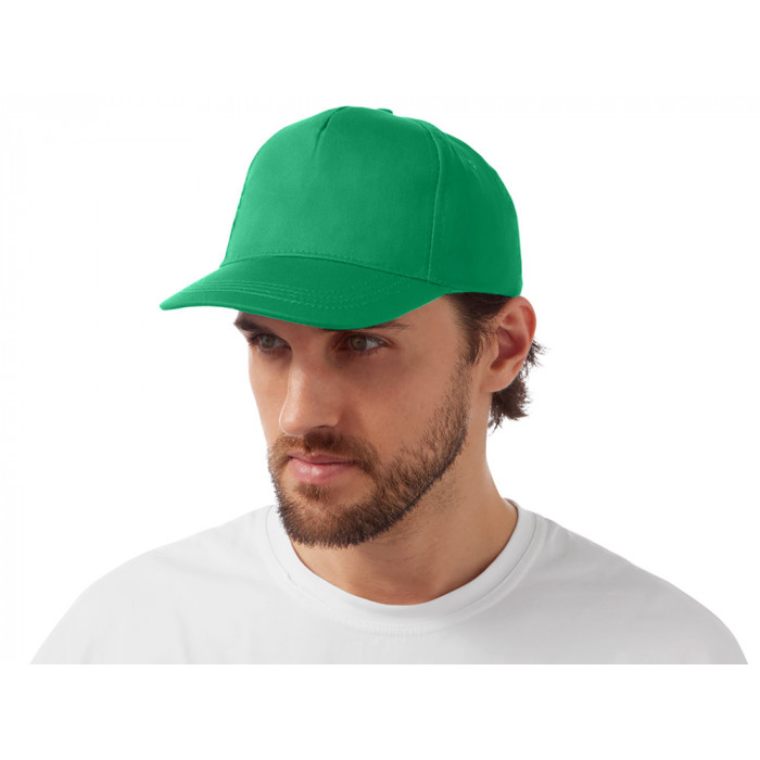 Бейсболка Мемфис 230 5-панельная, зеленая