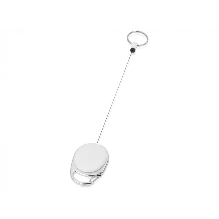 Ретрактор Слип с кольцом, белый/серебристый