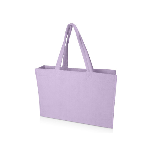 Пляжная эко-сумка Siam объемом 13 л из переработанной махровой ткани, сертифицированной GRS - Lilac
