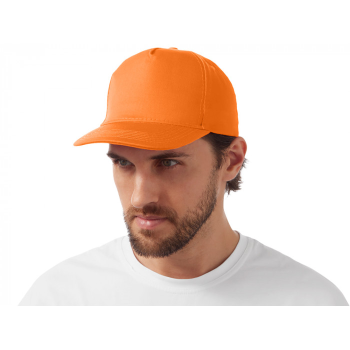 Бейсболка Mix 5-ти панельная 180 гр, оранжевый