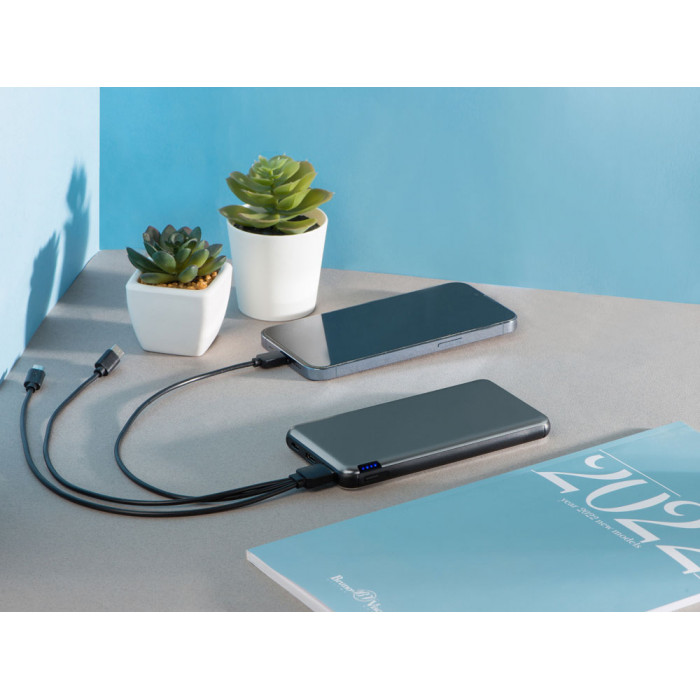 Внешний аккумулятор Forge v.2, металл, 10000mah, серый