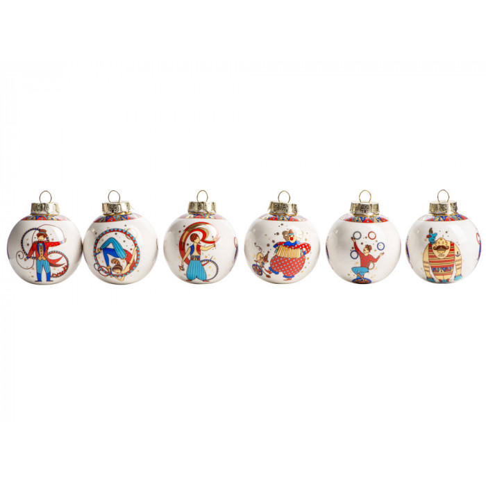 Набор новогодних шаров, 6 шт.
