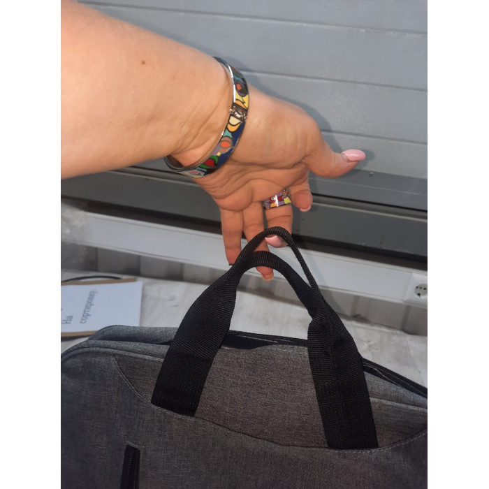 Сумка для ноутбука Wing с вертикальным наружным карманом, черный (Р)