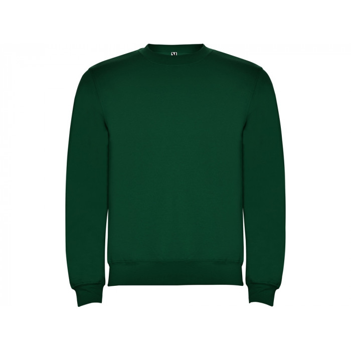 Свитшот с начесом Clasica унисекс, бутылочный зеленый