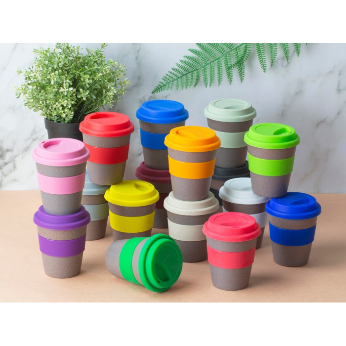 Стакан с силиконовой крышкой Cafe, желтый