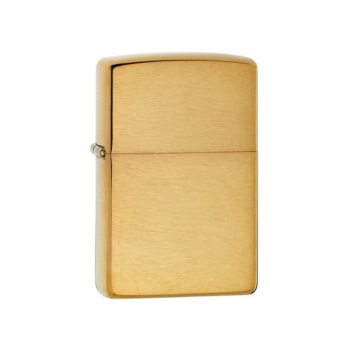 Зажигалка ZIPPO с покрытием Brushed Brass, латунь/сталь, золотистая, матовая, 38x13x57 мм