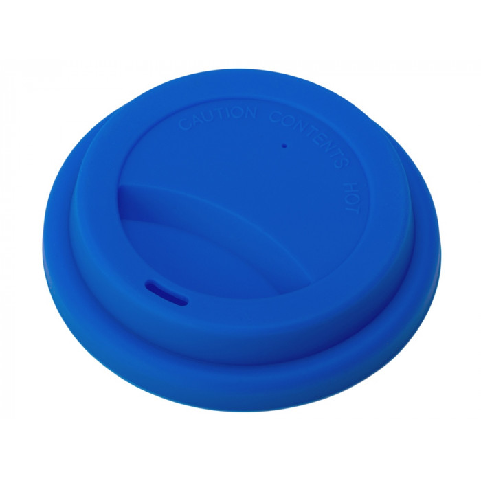 Стакан с силиконовой крышкой Cafe, синий