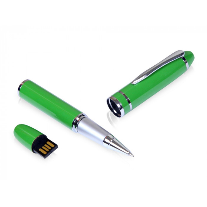 USB-флешка на 64 ГБ в виде ручки с мини чипом, зеленый