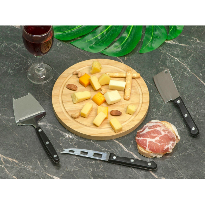 Набор для сыра с приборами Fabrizio, черный