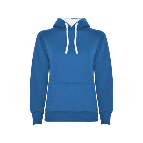 Толстовка с капюшоном Urban женская, королевский синий/белый