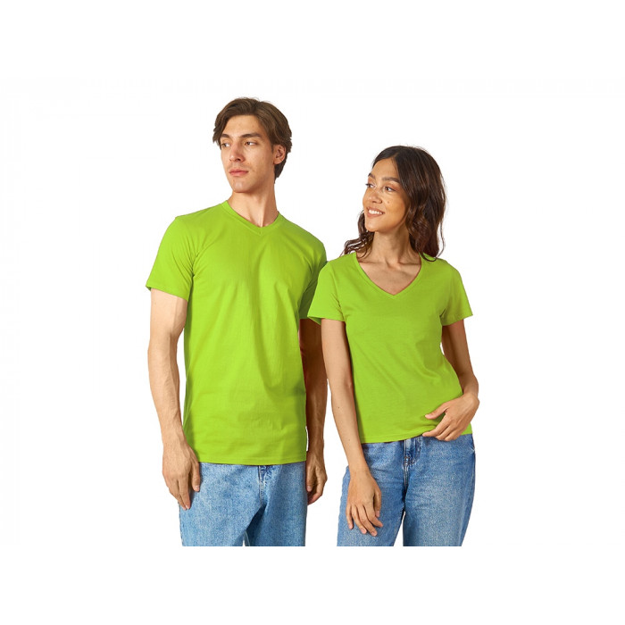 Футболка Heavy Super Club женская с V-образным вырезом, зеленое яблоко