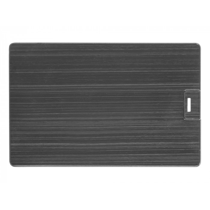 Флеш-карта USB 2.0 16 Gb в виде металлической карты Card Metal, темно-серый