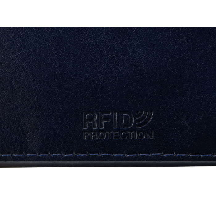 Картхолдер для 6 пластиковых карт с RFID-защитой Fabrizio, синий
