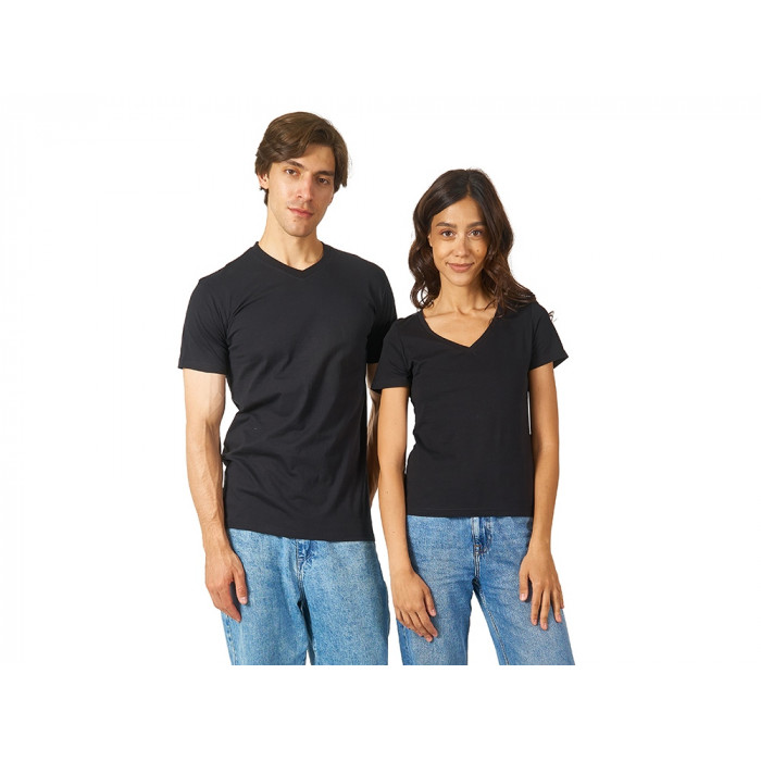 Футболка Heavy Super Club женская с V-образным вырезом, черный