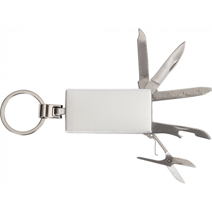 Мультитул-брелок 5-в-1 Badge, серебристый