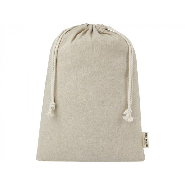 Большая подарочная сумка Pheebs объемом 4 л из хлопка плотностью 150 г/м2, натуральный