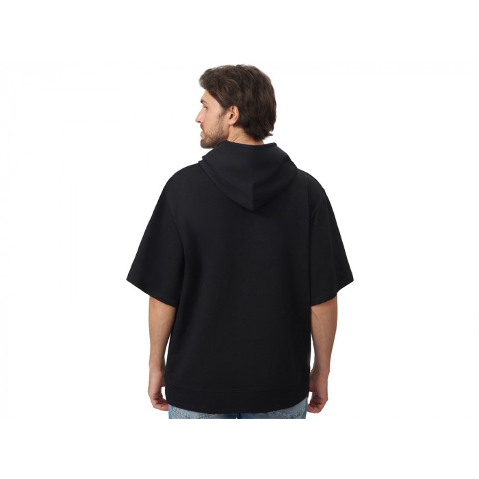 Худи оверсайз с коротким рукавом Warsaw унисекс, черный