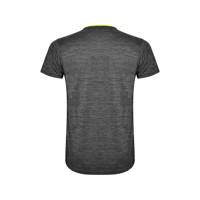 Спортивная футболка Zolder мужская, неоновый желтый/черный меланж