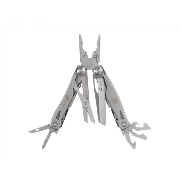 Мультитул Stinger, 106 мм, 15 функций, сталь, серебристый, в комплекте нейлоновый чехол