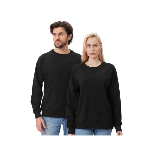 Свитшот оверсайз с рукавом реглан Belgrade, унисекс, черный