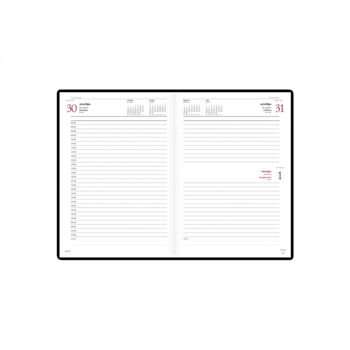 Ежедневник А5 датированный Velvet 2026, черный