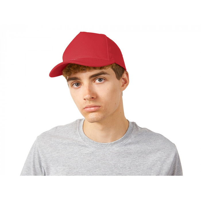 Бейсболка New York 5-ти панельная, красный