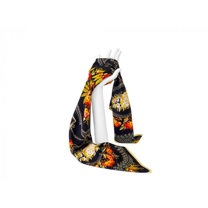 Платок Тагильский поднос, черный