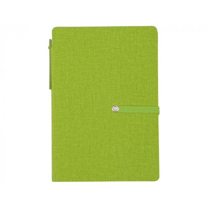 Блокнот А6 Write and stick с ручкой и набором стикеров, зеленое яблоко